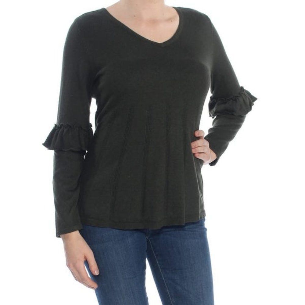 Style & Co Ruffle Pleated Sweater - Picture 5 of 5